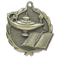 Medal, "Lamp-of-Knowledge" - 1 3/4" Wreath Edging